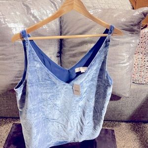 Crushed Velvet Sky Blue Top